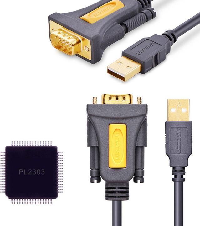 Image du produit Ugreen Câble USB do RS-232 CR104, 1.5m (black) (1.50 m)