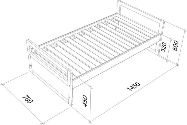 Produktbild Montessori Bodenbett (140 x 70 cm)