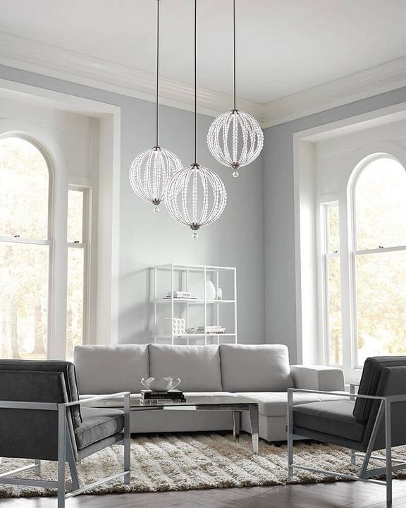 Image du produit Elstead Lighting Oberlin LED Lampe à suspendre 2 fois 55cm Nickel satiné (1600 lm)