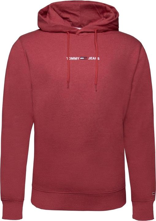 Tommy Hilfiger Tommy Jeans Straight Logo Hoodie deep crimson (XXL)