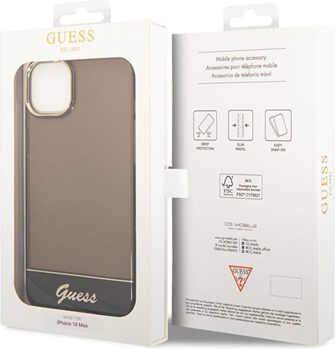 Produktbild Guess GUHCP14SHGCOK iPhone 14 6,1" czarny/black hardcase Translucent (Apple iPhone 14, Apple iPhone 13, Apple iPhone 15)