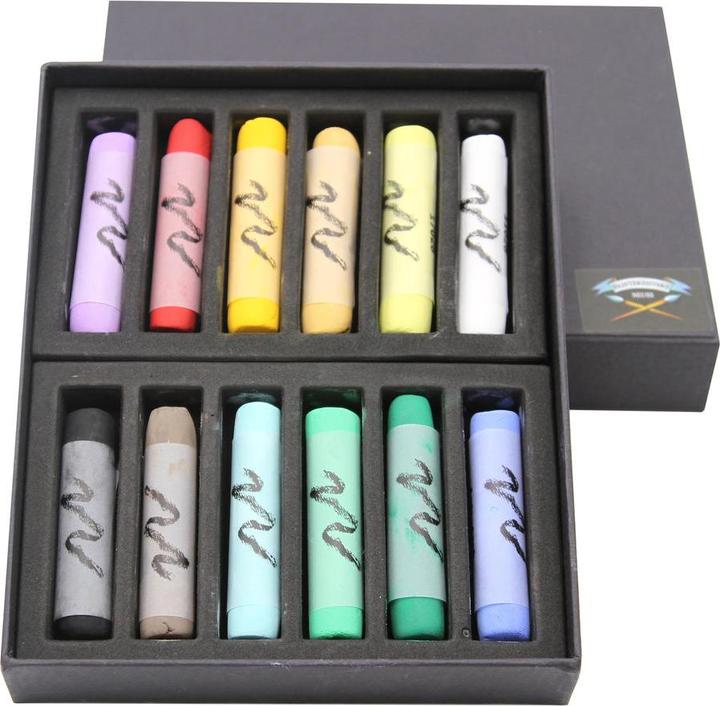 Actual product image Paintersisters Pastel chalk hand rolled 12s (Multicolor, 1 x)