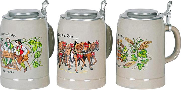 Produktbild Domex Bierseidel Kannenbäcker mit Flachzinndeckel (0.50 l, 1 x)