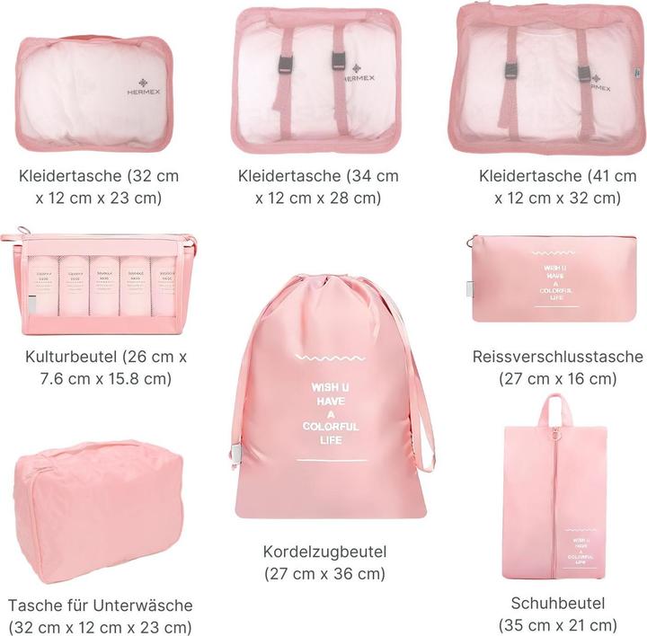 Actual product image Hermex Suitcase organiser set