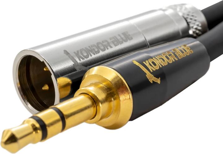 Produktbild Kondor Blue Mini XLR to 3.5MM Gold Stereo Plug for Line Level Devices (0.36 m)