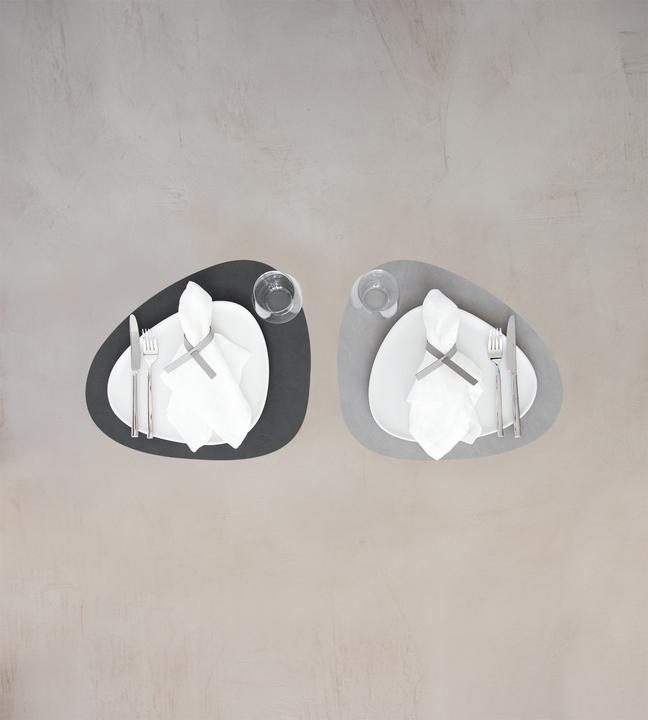 Actual product image Lind DNA Placemat Curve L, Double Nupo Ant./Light Grey, 37x44 cm (1 pcs., 37 x 44 cm)