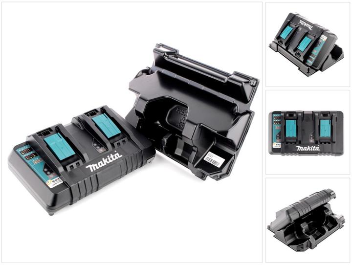 Actual product image Makita DC 18 RD ZE Charger 7.2V - 18V for 2 Li-Ion batteries - 2-fold charger with inlay (18 V)
