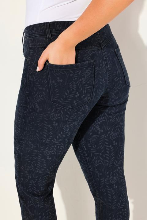 Produktbild Ulla Popken Boyfriend-Jeans, weites Bein, Laserprint-Muster (54)