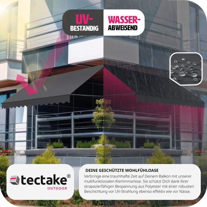 Produktbild tectake Klemmmarkise (4 m)