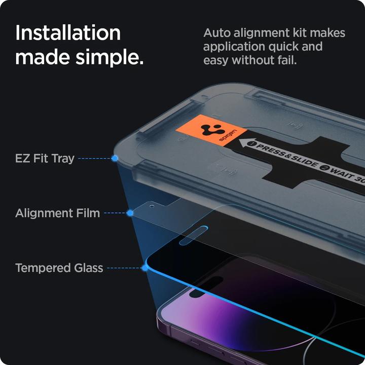 Immagine prodotto Spigen EZ FIT GLAS.tR (1 Pezzo/i, Apple iPhone 14 Pro)