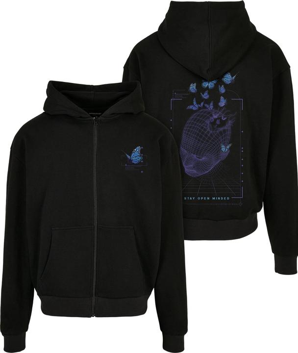 Immagine prodotto Mister Tee Felpa con cappuccio con zip oversize Grid Head Butterfly - 131379 (XXL)