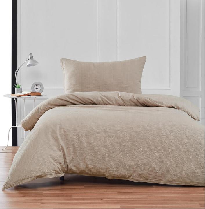 Produktbild Flair Seersucker Uni (Bettwäsche Set, 65 x 100 cm, 160 x 210 cm)