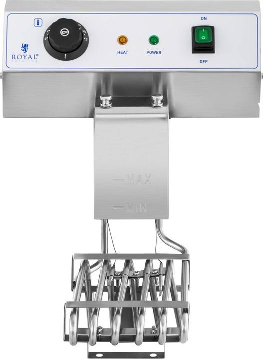 Produktbild Royal Catering Fritteuse Fritöse Edelstahl Gastro Profi Kaltzone Elektrische 2 x 16L Ablasshahn