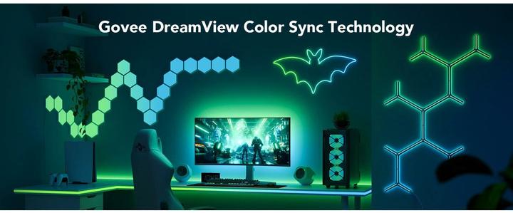 Image du produit Govee LED Stripe Gaming G1, Wi-Fi + Bluetooth, RGBIC, 24-26 (RGBW, 200 cm, Intérieur)