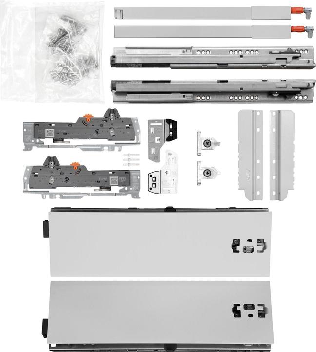 Produktbild Vasalat BLUM Schubladenschienen TANDEM-Höhe 115 m. Reling 227mm 65kg, NL600 grau KB600mm