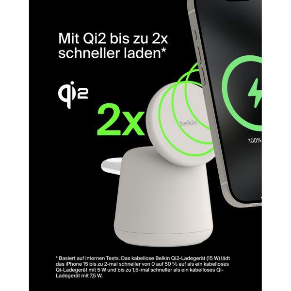 Image du produit Belkin BOOST Charge PRO 15W mag. Lad.Qi2 2in1 sand WIZ027vfH37 (15 W)