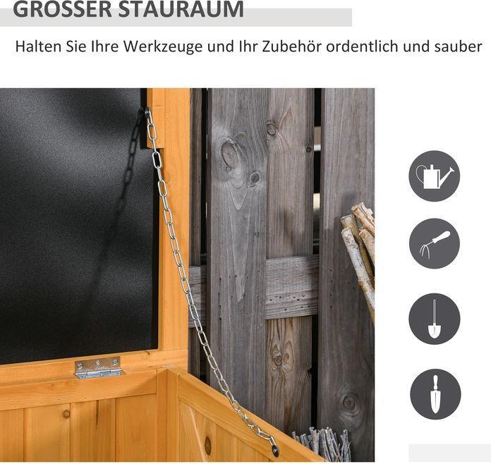 Produktbild Swisshandel24 Gartenbox, Kissenbox, Aufbewahrungsbox, Gartentruhe, wetterbeständig, Massivholz, 127x56x60cm Gelb