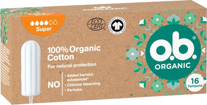 Immagine prodotto o.b. Super assorbenti biologici - Variante: 16 ks (16 x)
