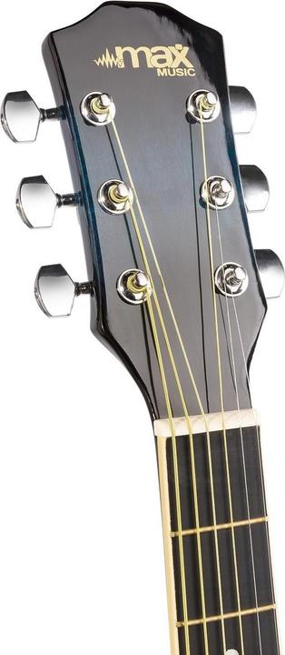 Image du produit Max Guitare western SoloJam Set bleu (Set de guitares acoustiques, Palissandre, Tilleul)