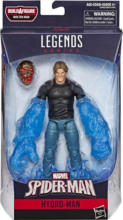 Actual product image Hasbro Spider-Man Marvel Legends Molten Man Hydro-Man Action Figure