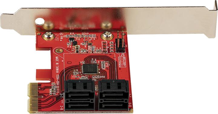 Produktbild StarTech com 4P6G-PCIE-SATA-CARD, PCIe, SATA, PCIe 3.0, Rot, ASMedia - ASM1164, 6 Gbit/s