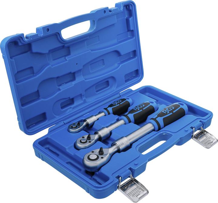 Image du produit BGS Jeu de cliquets réversibles | extensible | Sortie carré extérieur 6,3 mm (1/4") - 10 mm (3/8") - (3/8", 1/4", 1/2")