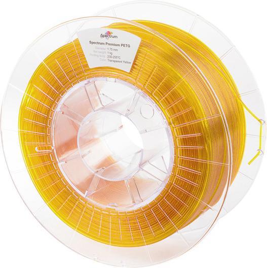 Immagine prodotto Filamento / PETG / GIALLO TRASPARENTE / 1,75 mm / 1 kg (PETG, 1.75 mm, 1000 g, Giallo)