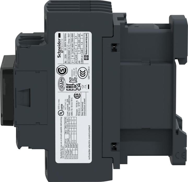 Image du produit Schneider Electric Contacteur de bobine, 4 pôles NO, 20A, 24VDC, AC1