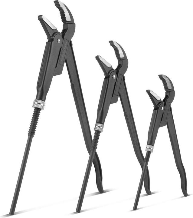 Actual product image Stahlwerk Pipe wrenches set of 3 1, 1.5, 2 inch chrome vanadium water pump pliers (535 mm)