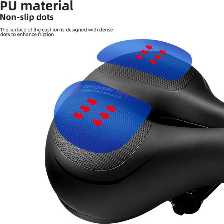 Actual product image Rockbros AQ-6090B bicycle saddle - black and blue