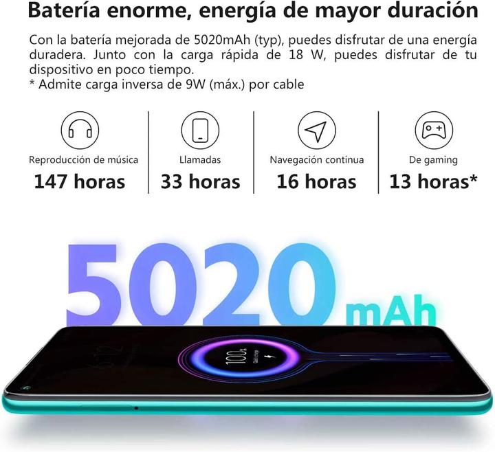 Image du produit Xiaomi Redmi Note 9 (128 Go, Midnight Grey, 6.53", Double SIM + SD, 48 Mpx, 4G)