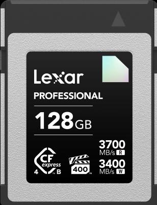 Image du produit Lexar CFexpress PRO 4.0 Type B DIAMOND Series 128GB - R3700/W3400MB/s - VPG400 (128 Go, CFexpress type B)