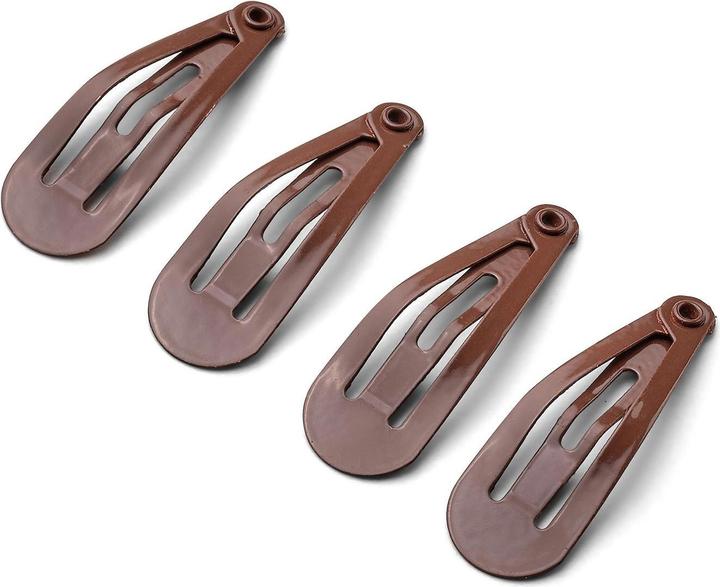 DailyGo Haarspange Click Clack metall 3 cm, braun (4 Stk.)