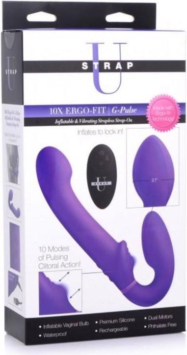 Image du produit XR Brands GPulse Vibrierender halterloser Strapon Lila