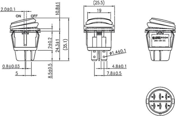 Actual product image Velleman R13244br/Led