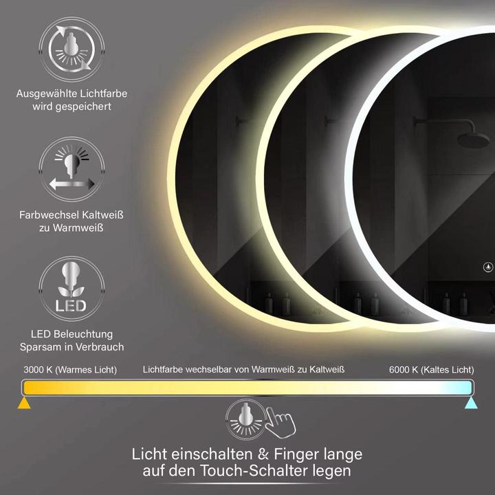 Produktbild Hoko LED-Spiegel (60 x 60 cm)