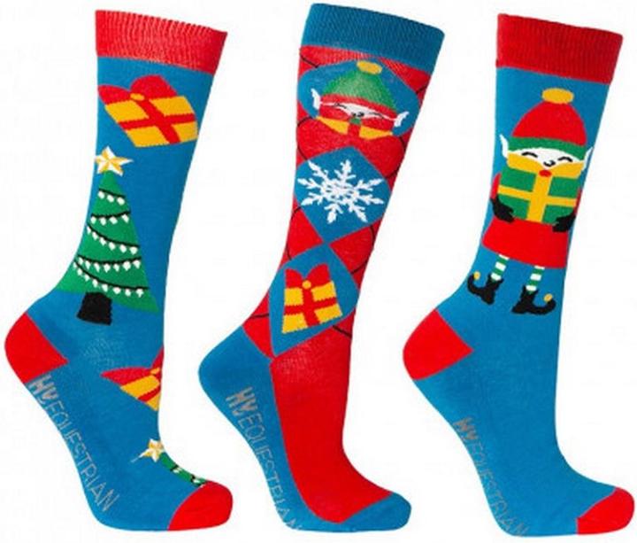 Hy Jolly Elves Socken weihnachtliches Design(3erPack) (3er Pack, 152)