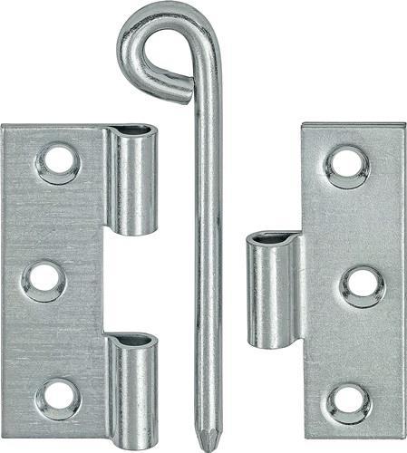Actual product image Vormann Baffle hinge Height 70 mm Width 55 mm Thickness 3 mm Steel blue galvanised beaten