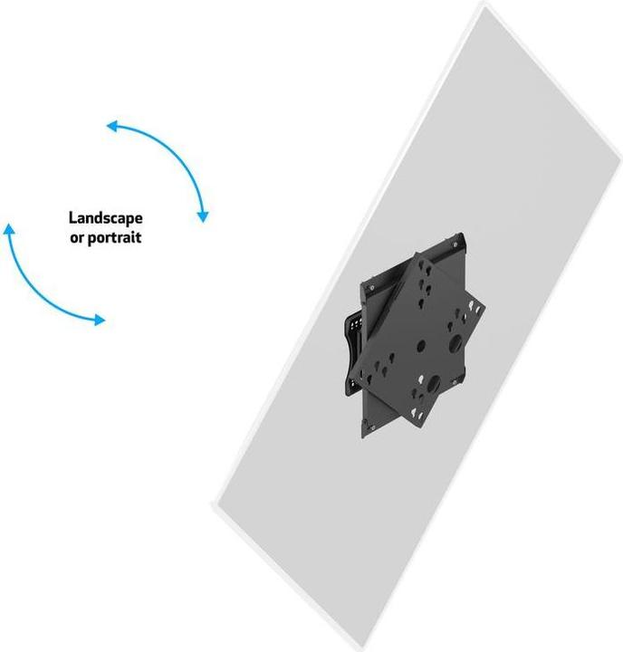 Actual product image Multibrackets Vesa wall mount flip adapter 400, black (Mounting- / Adapterplates)