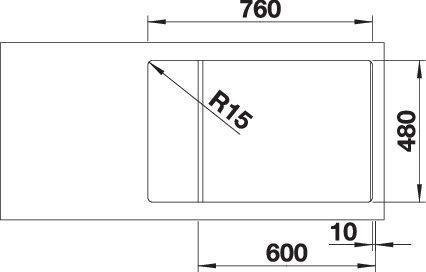 Image du produit Blanco Zia XL 6 S Compact (Evier encastré, 78 cm, 50 cm)