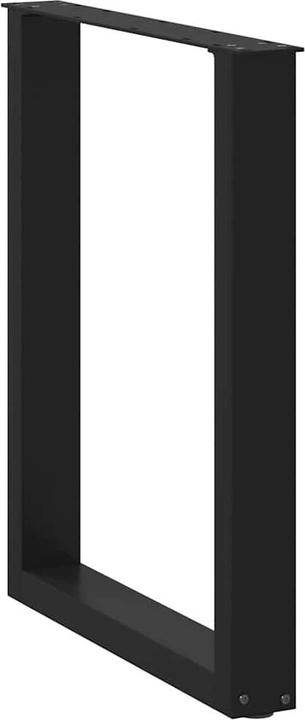 Produktbild VidaXL Couchtischbeine U-Form 2 Stk. Schwarz 70x(72-73) cm Stahl Tischbein