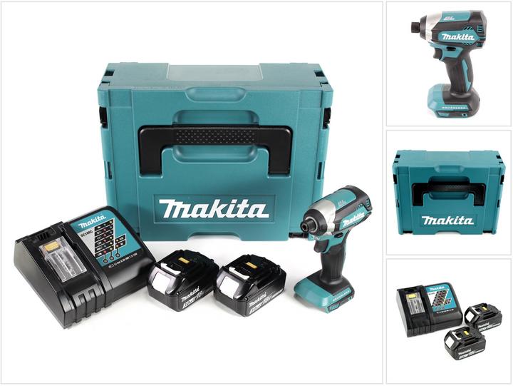 Produktbild Makita DTD 153 RFJ Akku Schlagschrauber 1/4" 18V 170Nm brushless + 2x Akkus 3,0 Ah + Schnellladegerä (Akkubetrieb)