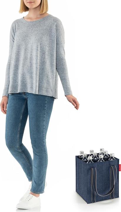 Actual product image reisenthel Bottle Bag Herringbone Dark Blue