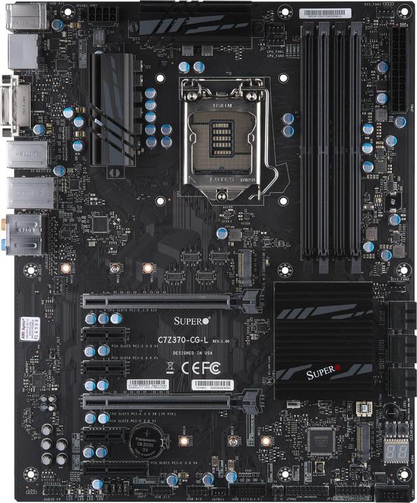 Actual product image Supermicro C7Z370-CG-L - Motherboard - ATX - LGA1151 Socket - Z370 Chipset - USB 3.0, USB 3.1, USB- (LGA 1151, Intel Z370, ATX)