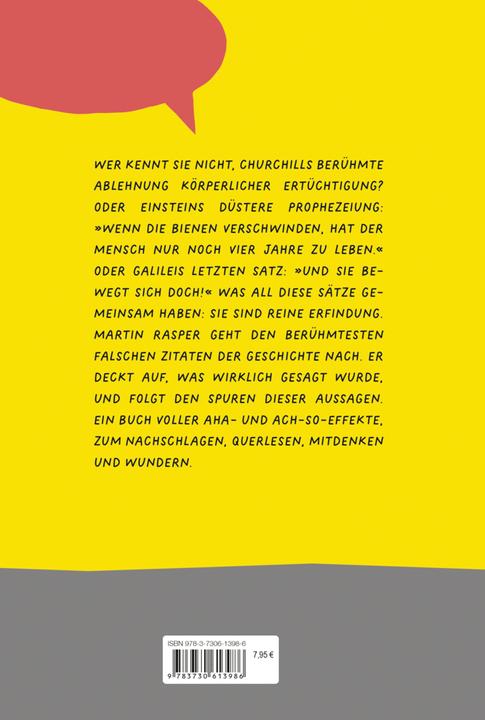 Produktbild Das Buch der falschen Zitate. »No Sports« hat Churchill nie gesagt. Mit einem Vorwort von Goe (Deutsch, 2024)