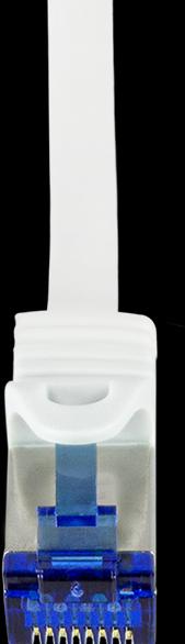 Image du produit LogiLink Câble patch Ultraflex, Cat.6A, S/FTP, 1,0 m, blancá (S/FTP, CAT6a, 1 m)