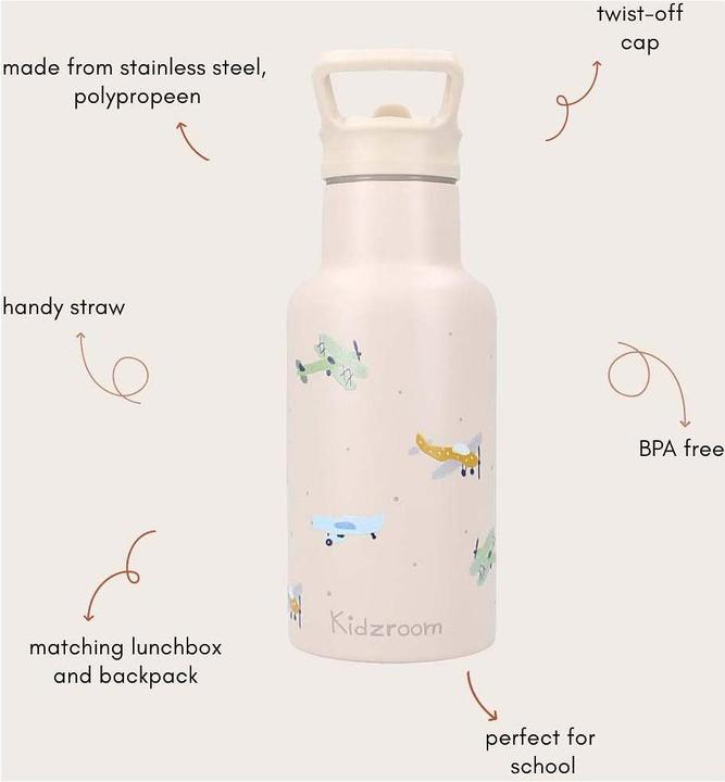 Actual product image Kidzroom Trinkflasche Sweet Sips Flugzeuge, 350ml (0.35 l)