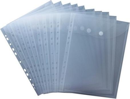 Immagine prodotto Herba-Plastic Busta portadocumenti A4 alta con chiusura a velcro 10 pezzi incolore (A4)