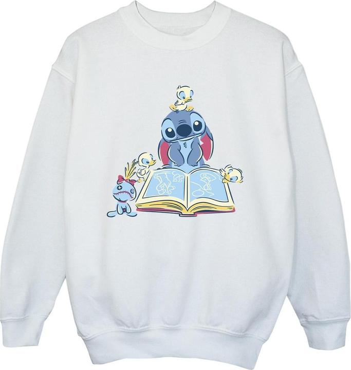 Disney Lilo & Stitch Reading A Book Sweatshirt Jungen