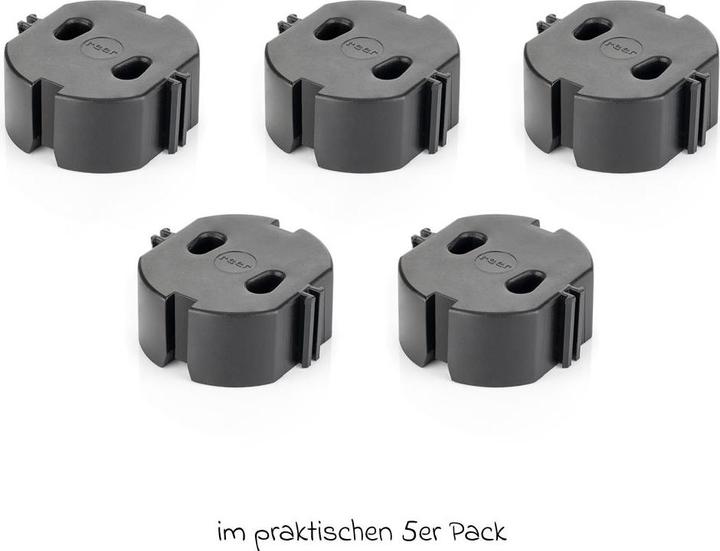 Produktbild Reer Steckdosenkappe schwarz 5St
